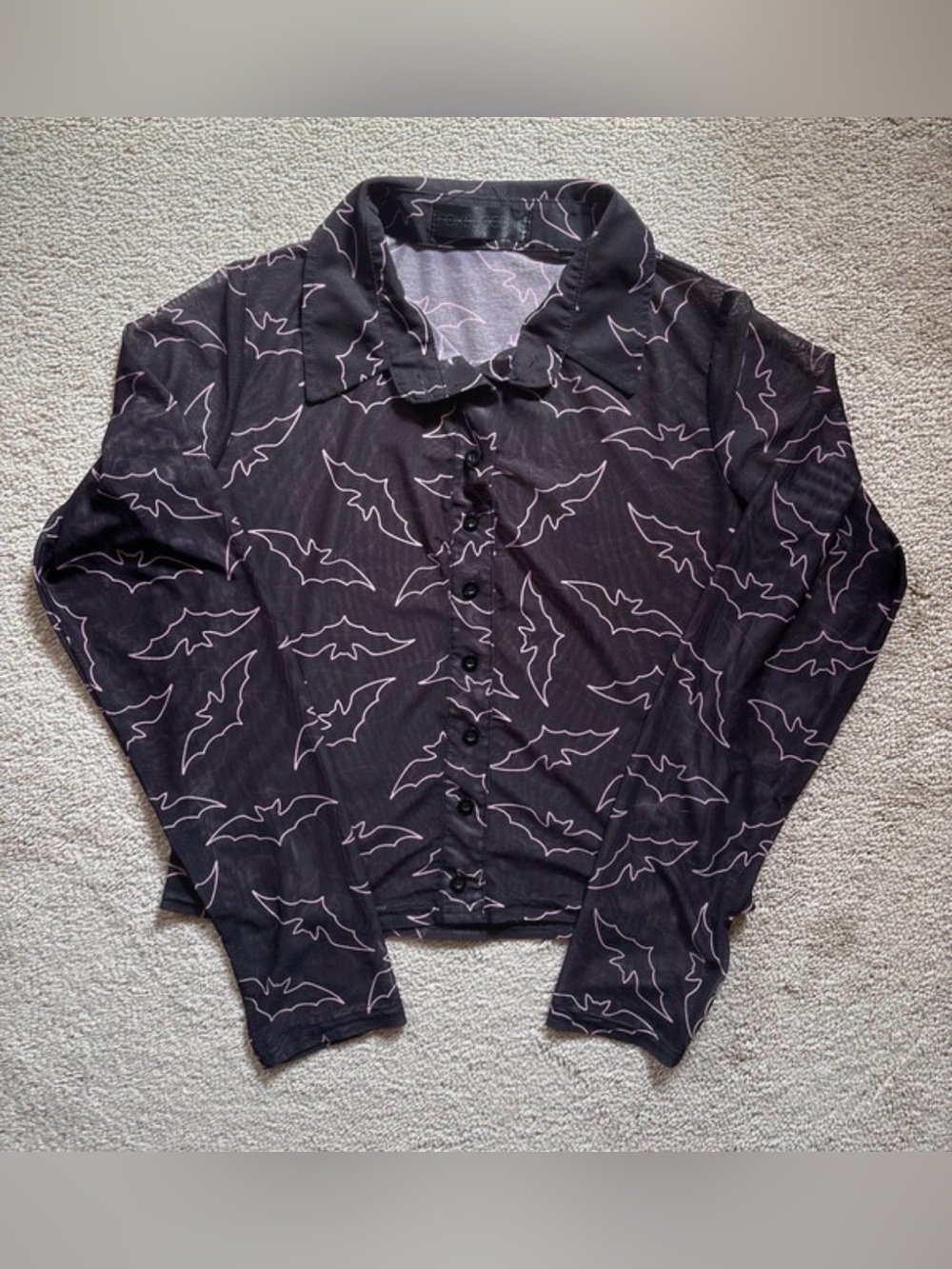 Foxblood | Pink Bats Mesh Top